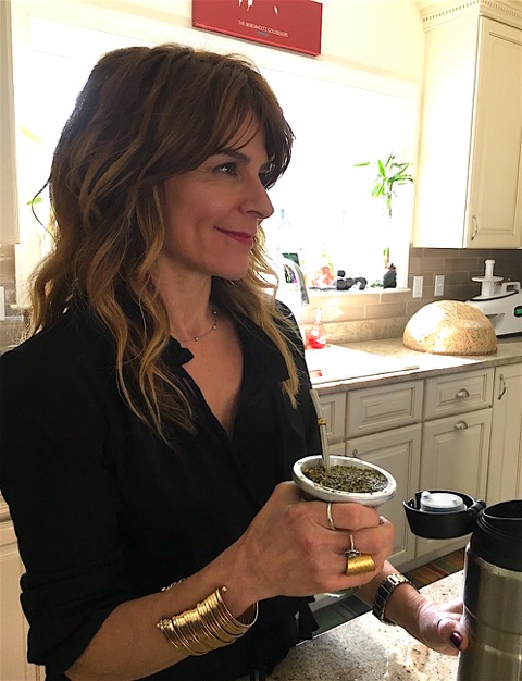 Me drinking an afternoon Yerba Mate