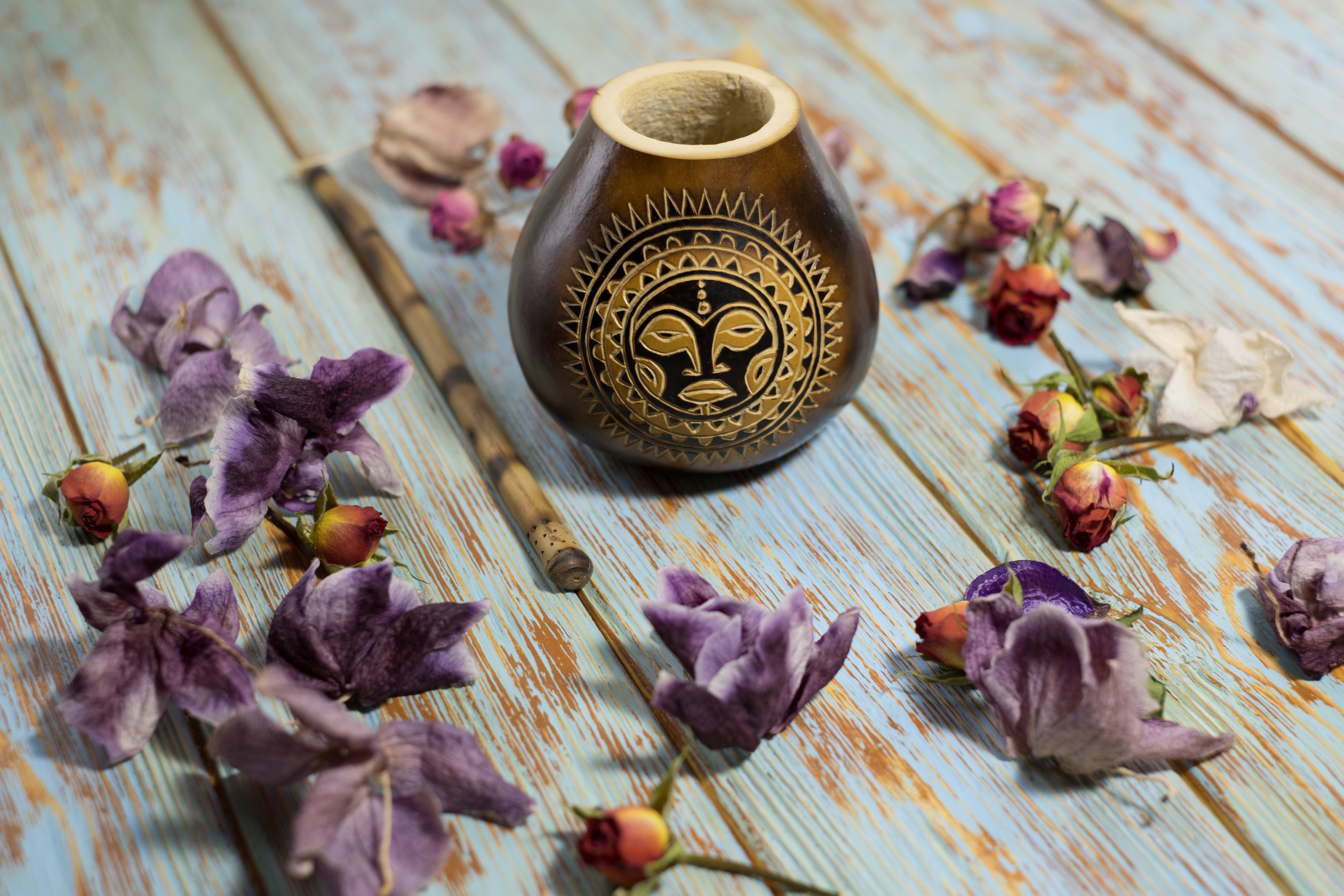 Сила калабашской тыквы Yerba Mate является сильной и красивой