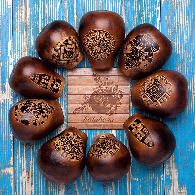 Just a few of our Calabash Yerba Mate gourd designs